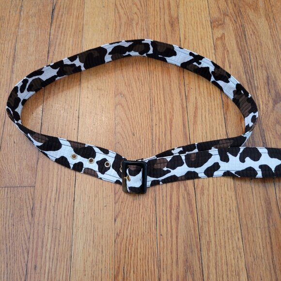Animal Print Fabric Belt Fashion Accessory Adjustable Preppy 90s Y2K - Picture 1 of 3